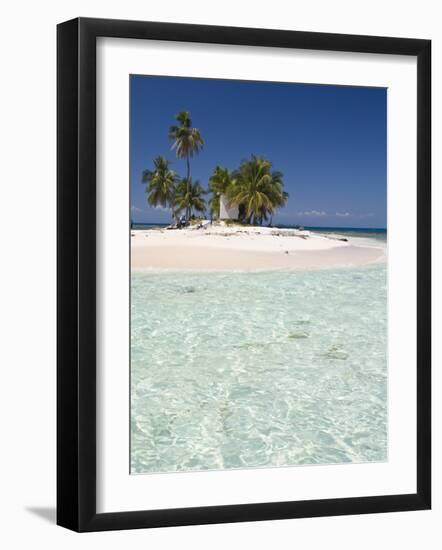 Palm Trees on Beach, Silk Caye, Belize, Central America-Jane Sweeney-Framed Photographic Print