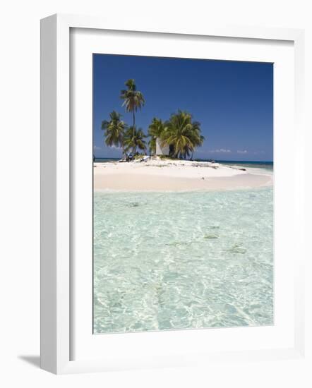 Palm Trees on Beach, Silk Caye, Belize, Central America-Jane Sweeney-Framed Photographic Print