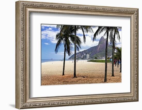 Palm Trees on Ipanema Beach-George Oze-Framed Photographic Print