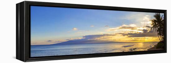 Palm Trees on the Beach at Dusk, Kaanapali, Maui, Hawaii, Usa-null-Framed Premier Image Canvas