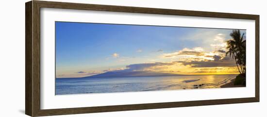 Palm Trees on the Beach at Dusk, Kaanapali, Maui, Hawaii, Usa-null-Framed Photographic Print