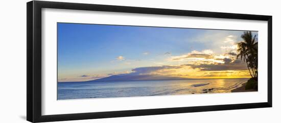 Palm Trees on the Beach at Dusk, Kaanapali, Maui, Hawaii, Usa-null-Framed Photographic Print