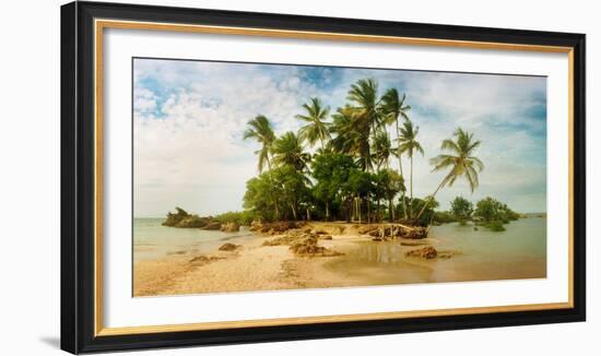 Palm Trees on the Beach in Morro De Sao Paulo, Tinhare, Cairu, Bahia, Brazil-null-Framed Photographic Print