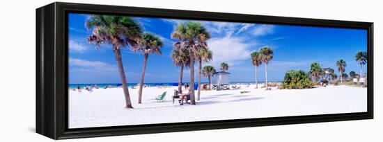 Palm Trees on the Beach, Siesta Key, Gulf of Mexico, Florida, USA-null-Framed Stretched Canvas