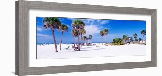 Palm Trees on the Beach, Siesta Key, Gulf of Mexico, Florida, USA-null-Framed Photographic Print