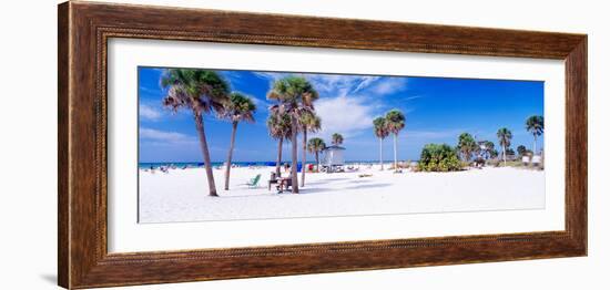 Palm Trees on the Beach, Siesta Key, Gulf of Mexico, Florida, USA-null-Framed Photographic Print