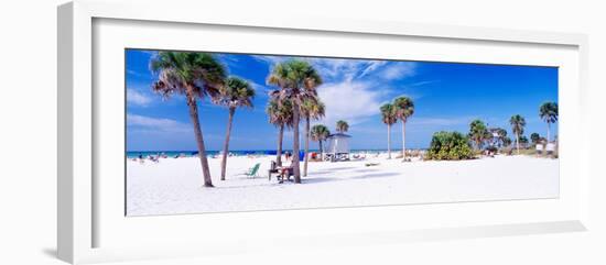 Palm Trees on the Beach, Siesta Key, Gulf of Mexico, Florida, USA-null-Framed Photographic Print