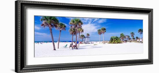 Palm Trees on the Beach, Siesta Key, Gulf of Mexico, Florida, USA-null-Framed Photographic Print