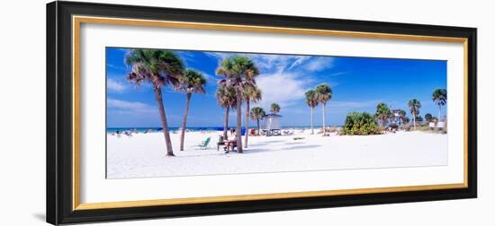 Palm Trees on the Beach, Siesta Key, Gulf of Mexico, Florida, USA-null-Framed Photographic Print