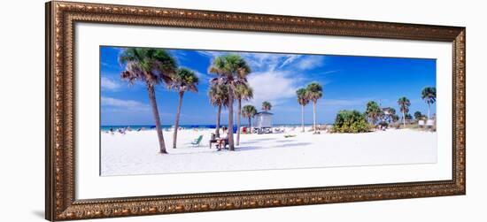 Palm Trees on the Beach, Siesta Key, Gulf of Mexico, Florida, USA-null-Framed Photographic Print