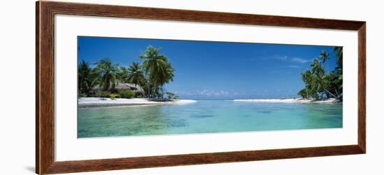 Palm Trees on the Beach, Tikehau, French Polynesia-null-Framed Photographic Print