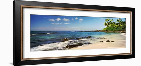 Palm Trees on the Beach, Waimea Bay, Oahu, Hawaii, USA-null-Framed Photographic Print