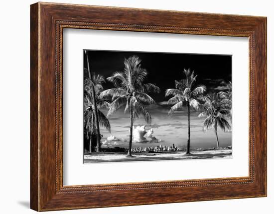 Palm Trees overlooking Downtown Miami - Florida-Philippe Hugonnard-Framed Photographic Print