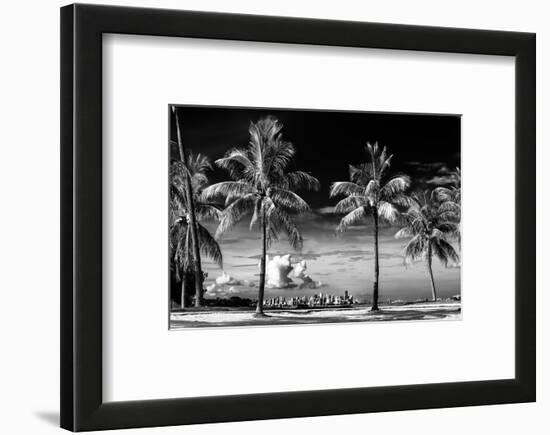 Palm Trees overlooking Downtown Miami - Florida-Philippe Hugonnard-Framed Photographic Print