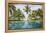 Palm Trees Reflect In The Pool At The Four Seasons Bora Bora-Karine Aigner-Framed Premier Image Canvas