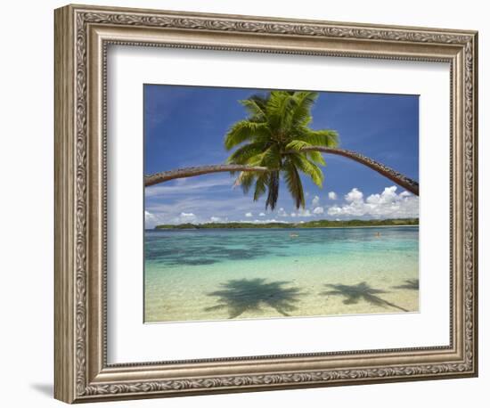 Palm Trees, Shangri-La Fijian Resort, Yanuca Island, Coral Coast, Viti Levu, Fiji, South Pacific-David Wall-Framed Photographic Print