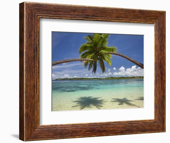 Palm Trees, Shangri-La Fijian Resort, Yanuca Island, Coral Coast, Viti Levu, Fiji, South Pacific-David Wall-Framed Photographic Print