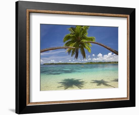 Palm Trees, Shangri-La Fijian Resort, Yanuca Island, Coral Coast, Viti Levu, Fiji, South Pacific-David Wall-Framed Photographic Print