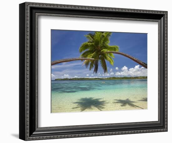 Palm Trees, Shangri-La Fijian Resort, Yanuca Island, Coral Coast, Viti Levu, Fiji, South Pacific-David Wall-Framed Photographic Print