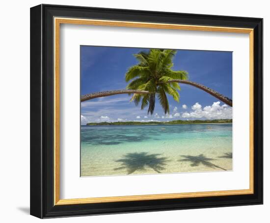 Palm Trees, Shangri-La Fijian Resort, Yanuca Island, Coral Coast, Viti Levu, Fiji, South Pacific-David Wall-Framed Photographic Print