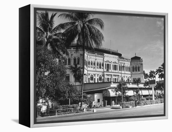 Palm Trees Surrounding the Raffles Hotel-Carl Mydans-Framed Premier Image Canvas