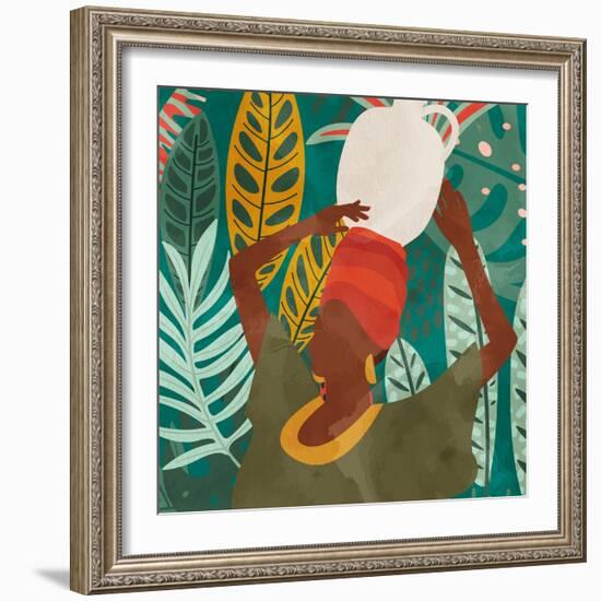 Palm Walk 1-Kimberly Allen-Framed Art Print