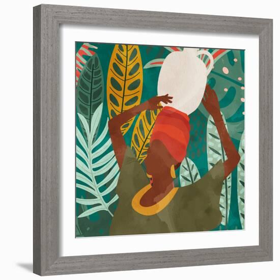 Palm Walk 1-Kimberly Allen-Framed Art Print