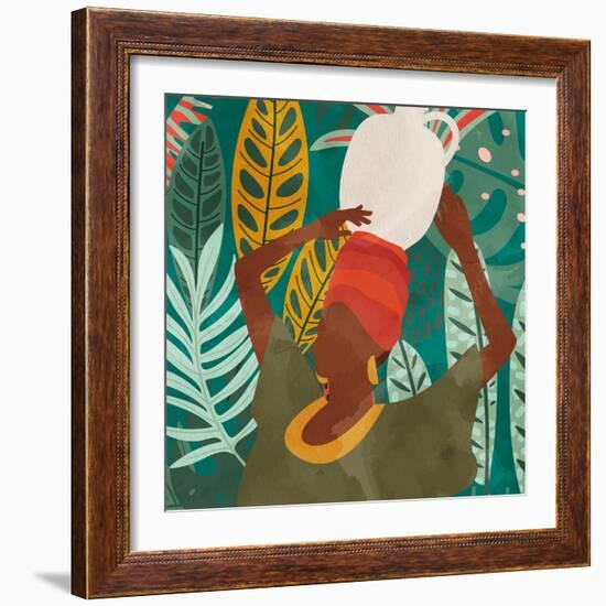 Palm Walk 1-Kimberly Allen-Framed Art Print