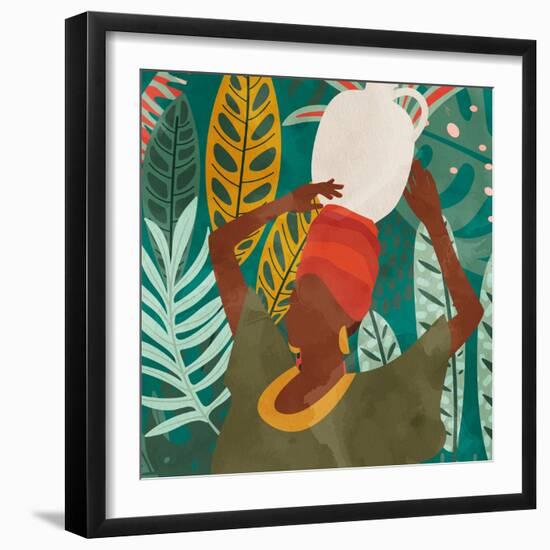 Palm Walk 1-Kimberly Allen-Framed Art Print