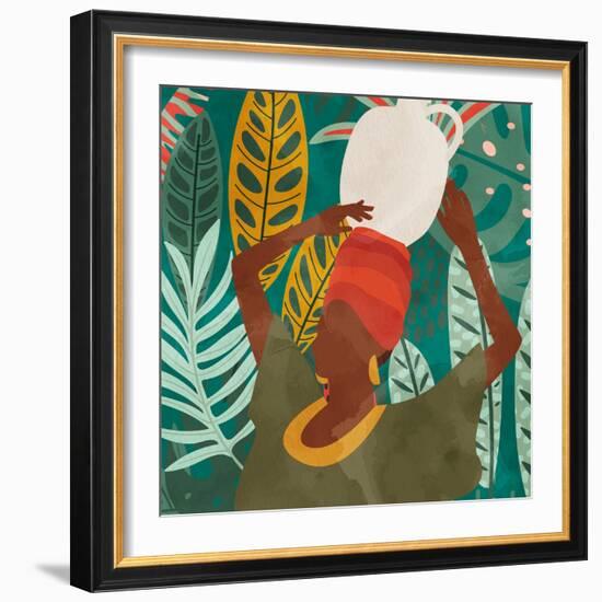 Palm Walk 1-Kimberly Allen-Framed Art Print