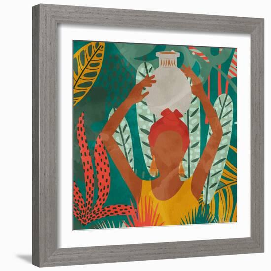 Palm Walk 2-Kimberly Allen-Framed Art Print