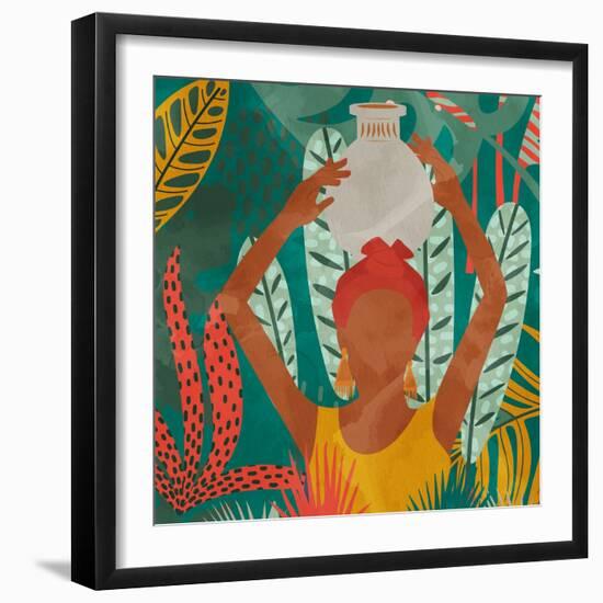 Palm Walk 2-Kimberly Allen-Framed Art Print