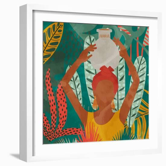 Palm Walk 2-Kimberly Allen-Framed Art Print