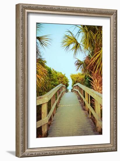 Palm Walkway I-Susan Bryant-Framed Art Print