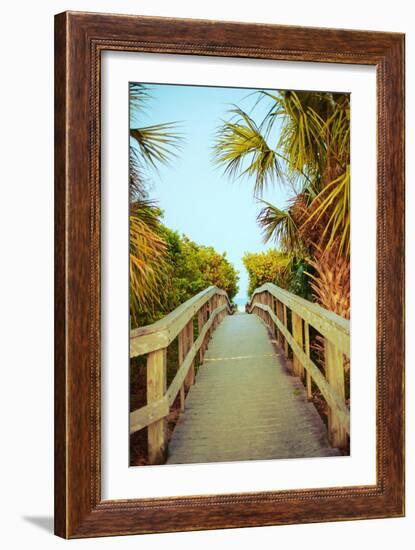 Palm Walkway I-Susan Bryant-Framed Art Print