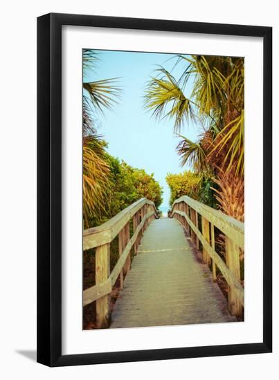 Palm Walkway I-Susan Bryant-Framed Art Print