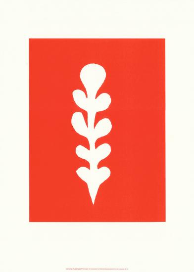 Palme Blanche Sur Fond Rouge, c.1947-Henri Matisse-Framed Art Print