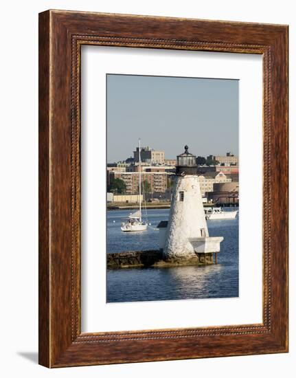 Palmer Island Lighthouse, New Bedford Harbor, Massachusetts, USA-Cindy Miller Hopkins-Framed Photographic Print