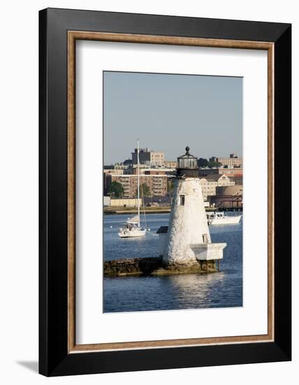 Palmer Island Lighthouse, New Bedford Harbor, Massachusetts, USA-Cindy Miller Hopkins-Framed Photographic Print