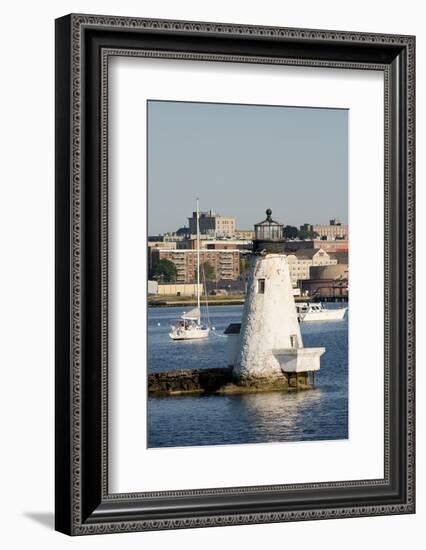 Palmer Island Lighthouse, New Bedford Harbor, Massachusetts, USA-Cindy Miller Hopkins-Framed Photographic Print