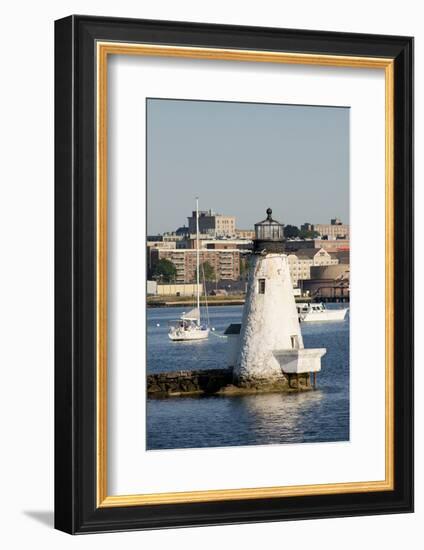 Palmer Island Lighthouse, New Bedford Harbor, Massachusetts, USA-Cindy Miller Hopkins-Framed Photographic Print