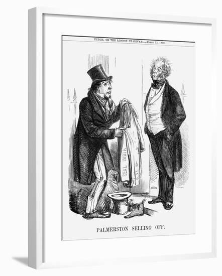 Palmerston Selling Off, 1858-null-Framed Giclee Print