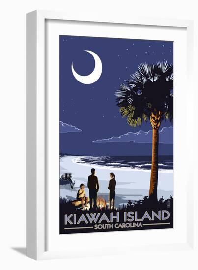 Palmetto Moon - Kiawah Island, South Carolina-Lantern Press-Framed Art Print