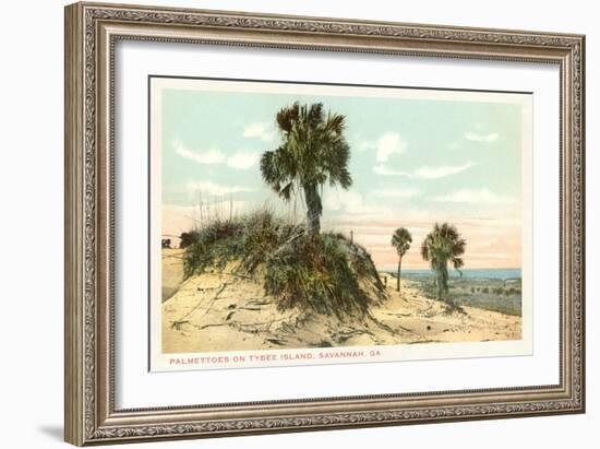 Palmettos, Tybee Island, Savannah, Georgia-null-Framed Art Print