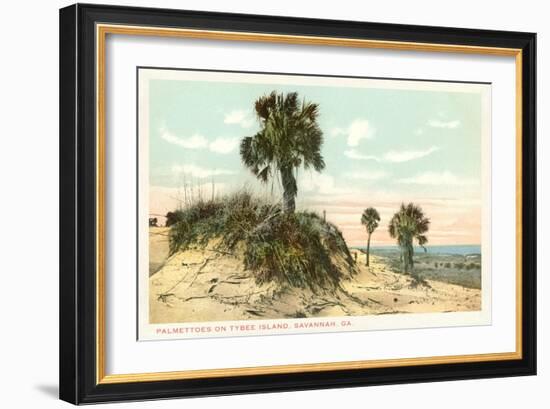 Palmettos, Tybee Island, Savannah, Georgia-null-Framed Art Print