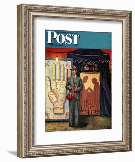 "Palmist" Saturday Evening Post Cover, June 10, 1950-Stevan Dohanos-Framed Giclee Print