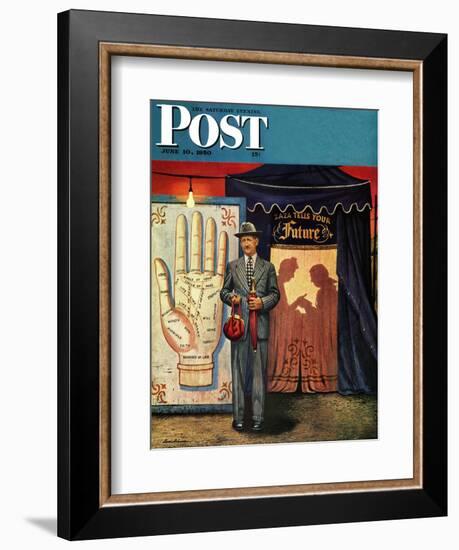 "Palmist" Saturday Evening Post Cover, June 10, 1950-Stevan Dohanos-Framed Giclee Print