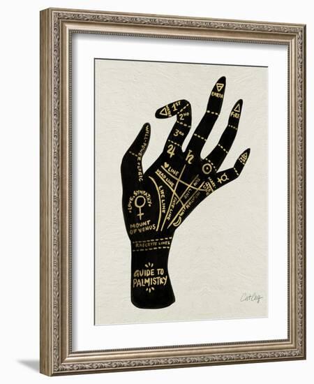 Palmistry Black-Cat Coquillette-Framed Art Print