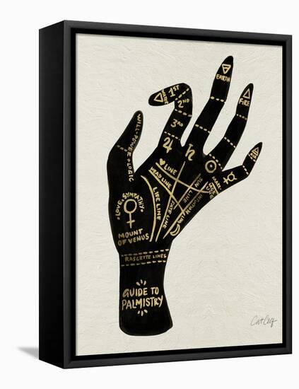 Palmistry Black-Cat Coquillette-Framed Stretched Canvas