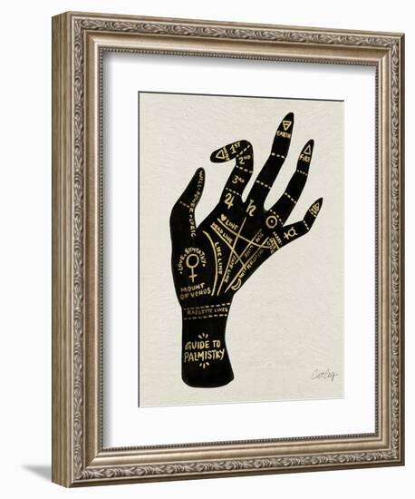 Palmistry Black-Cat Coquillette-Framed Art Print